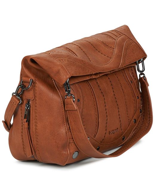 Desigual Shoulder Bag Embro Patch Loverty in Brown | Lyst UK