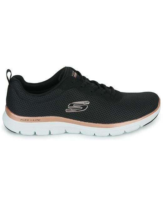 Skechers Black Flex Appeal 4.0 - Brilliant View Shoes (trainers)