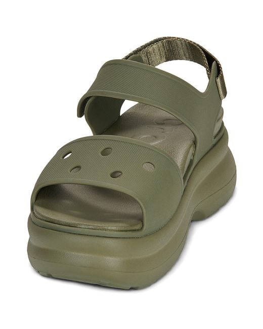 CROCSTM Green Flat Sandals Soho Y Strap Sandal