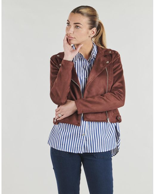 Vero Moda Red Leather Jacket Vmjose Short Jacket