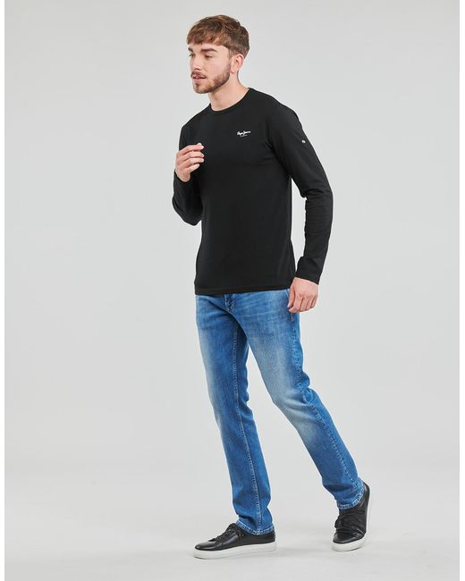 Pepe Jeans Black Original Basic 2 Long Long Sleeve T-shirt for men
