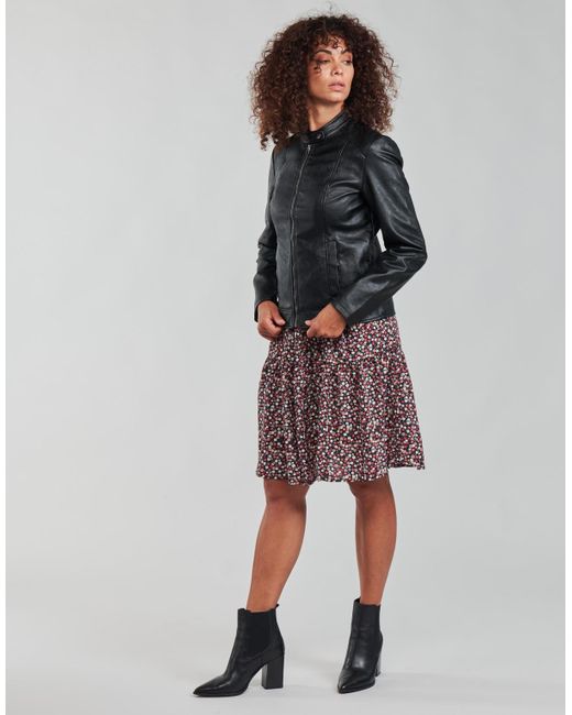 Jdy Black Leather Jacket Emily