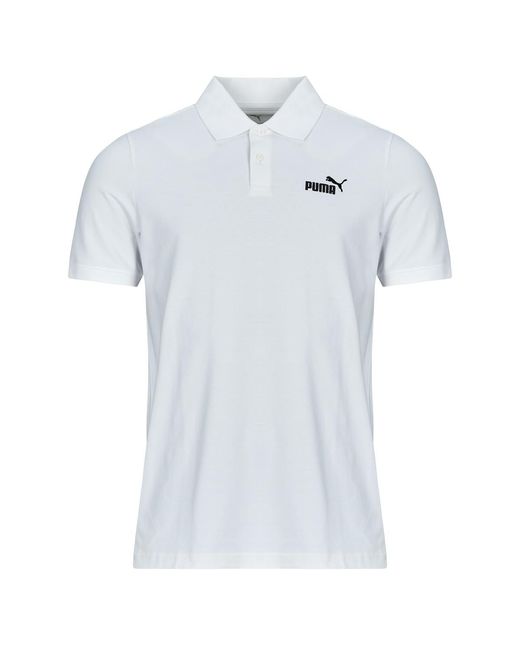 PUMA Blue Polo Shirt Ess No. 1 Logo Pique Polo for men