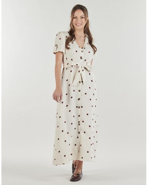 Vero Moda White Long Dress Vmjoan S/s 7/8 Shirt Dress