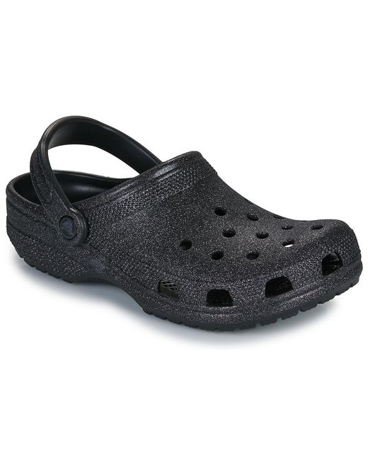 CROCSTM Black Clogs (shoes) Classic Glitter Clog
