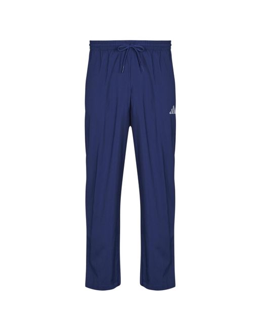 Adidas Blue Tracksuit Bottoms Essentials Small Logo Open-hem Stanford Tracksuit Bottoms for men