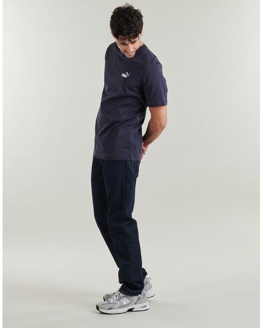 PUMA Blue T Shirt Ess Small No. 1 Logo for men