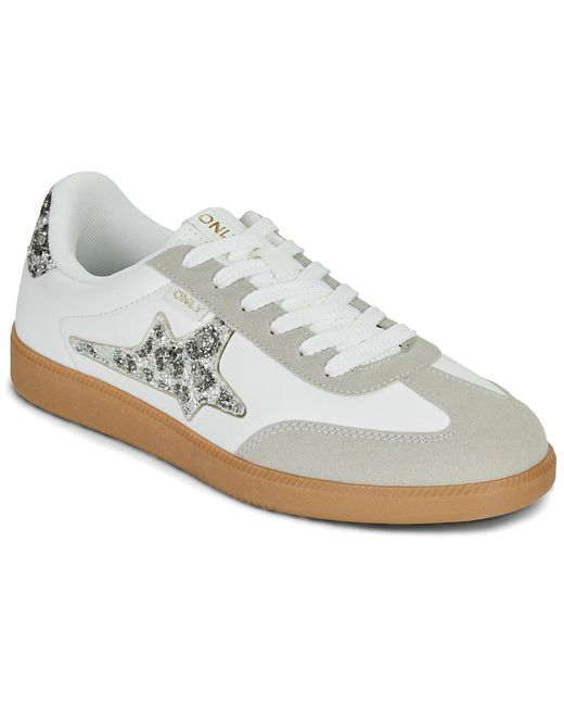 ONLY White Shoes (trainers) Onlsandra Side Glitter