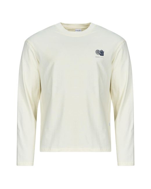 SELECTED White Long Sleeve T-shirt Slhrelaxash for men