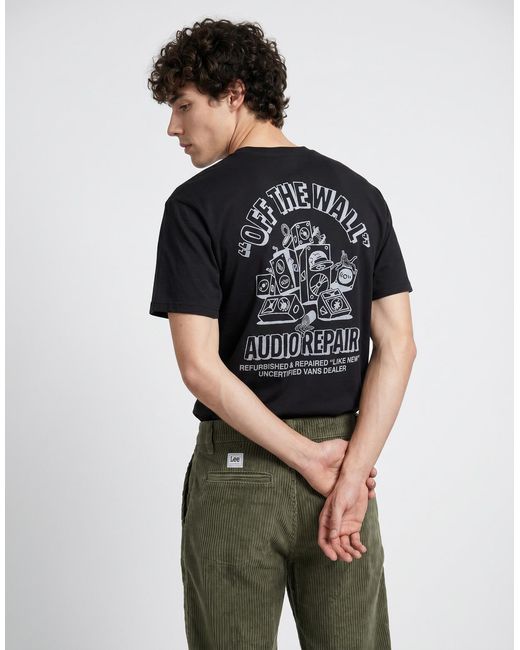 Vans Black T Shirt Refurbed Sstee for men
