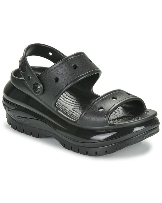 CROCSTM Black Clogs (shoes) Mega Crush Sandal