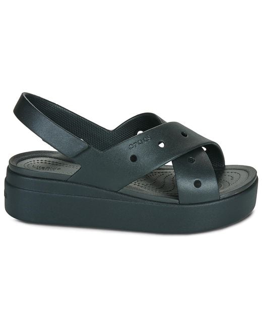 CROCSTM Black Sandals Brooklyn 4u Cross Strap Sandal