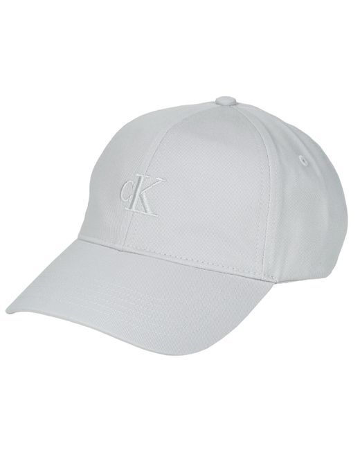Calvin Klein Gray Cap Embroidered Monogram Cap