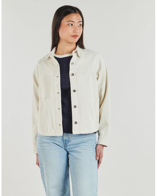 Jdy White Denim Jacket Noma L/s Shacket