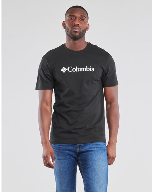 Columbia Black Csc Basic Logo Short Sleeve T-shirt for men