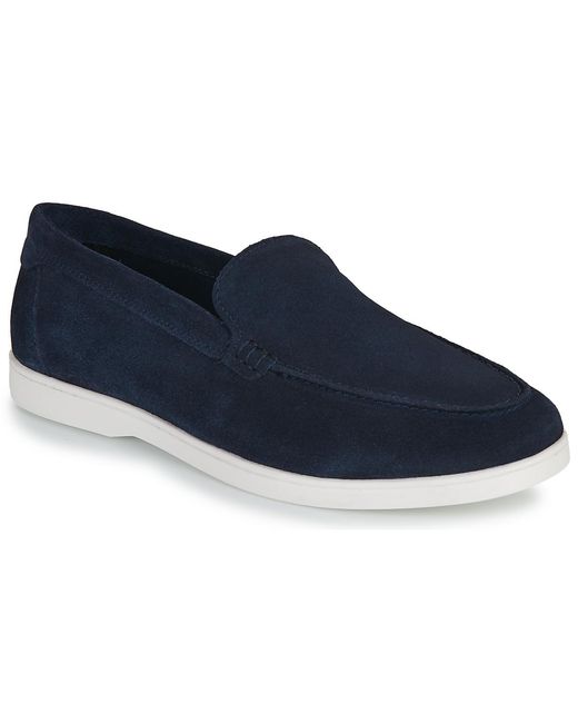 Jack & Jones Blue Loafers / Casual Shoes Jfwslim Suede Loafer for men