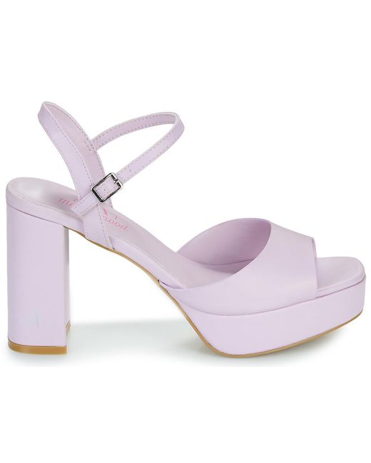 Moony Mood Purple Heeled Sandals Gisele