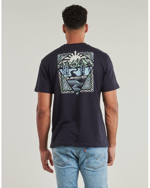 Quiksilver Black T Shirt Ev Desert Waves Ss for men