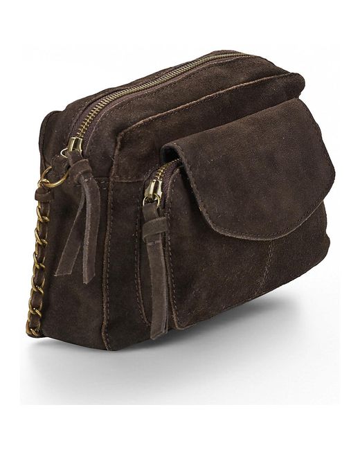 Pieces Black Shoulder Bag Pcnaina Suede