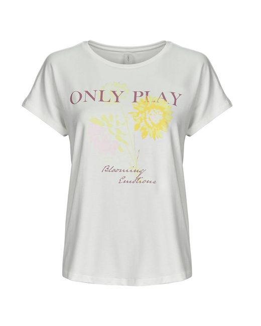 Only Play Gray T Shirt Onpaub-blur On Ss Bat Loose