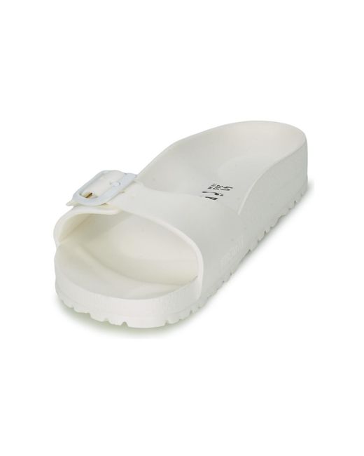 Birkenstock White Madrid Eva Mules , Fabric