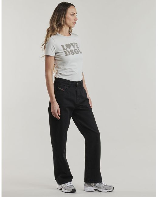 Desigual Gray T Shirt Love Dsgl