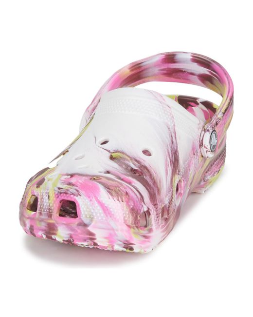 CROCSTM Pink Clogs (shoes) Classic Marbled Clog