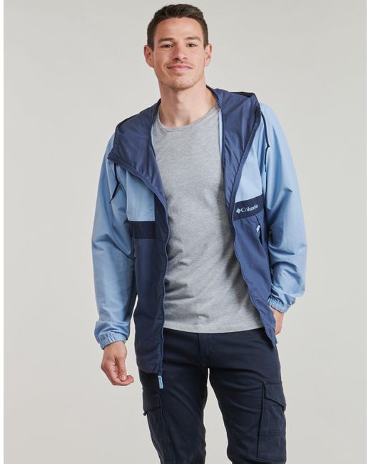 Columbia Blue Jacket Spire Valley Hooded Windbreaker for men
