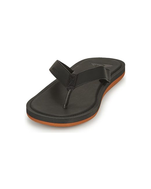 Quiksilver Black Molokai Nubuck Ii Flip Flops / Sandals (shoes) for men