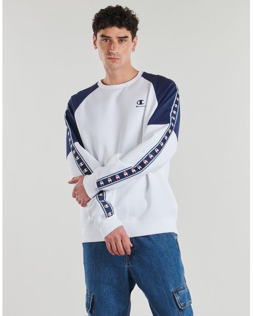 Champion Blue Sweatshirts Crewneck Sweatshirt for men
