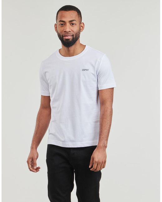Esprit White T Shirt Sus F Aw Cn Ss for men