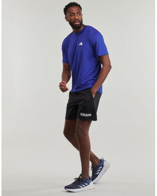 Adidas Blue T Shirt Train Essentials Stretch Training T-shirt for men