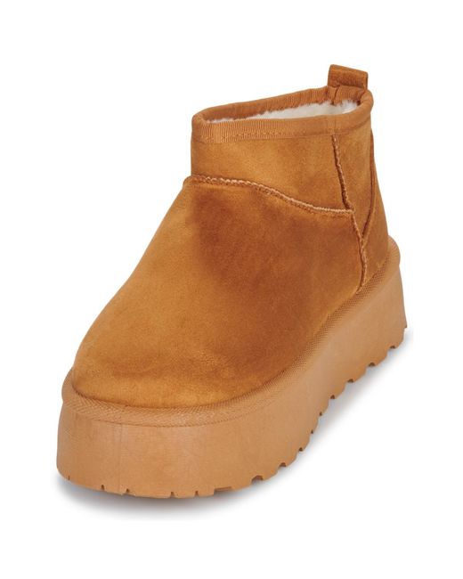 Moony Mood Brown Mid Boots Leanne
