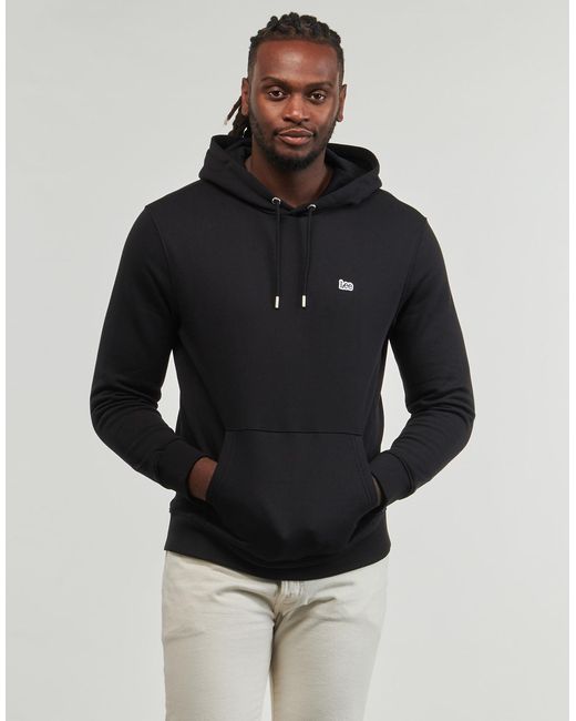Lee Jeans Black Hoodies Plain Hoodie for men