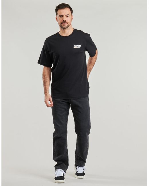 Only & Sons Black T Shirt Onssprint for men
