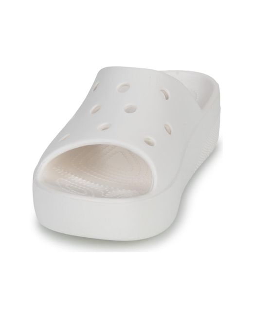 CROCSTM White Tap-dancing Classic Platform Slide
