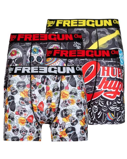 Freegun Red Boxer Shorts Boxers X4 for men