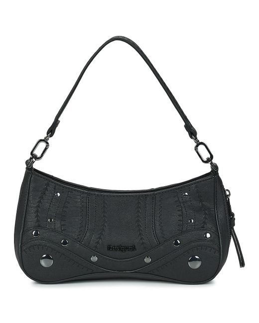 Desigual Black Shoulder Bag Embro Patch Alsacia