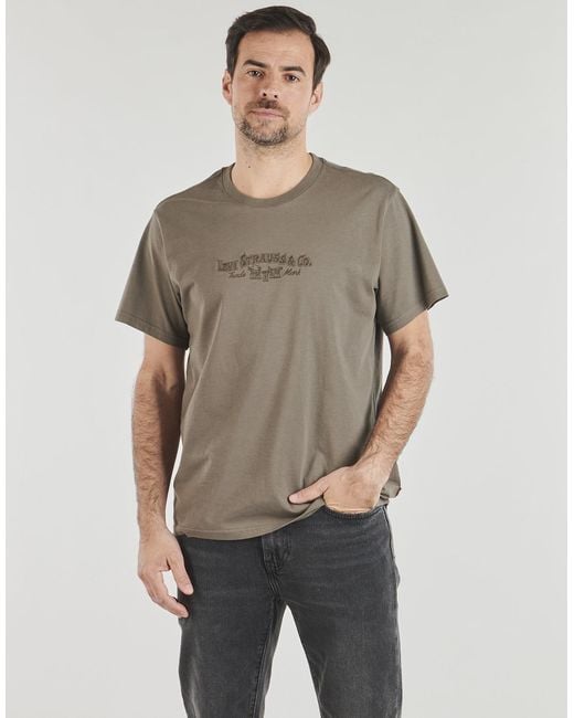Levi's Gray T Shirt Ss Relaxed Fit Tee for men