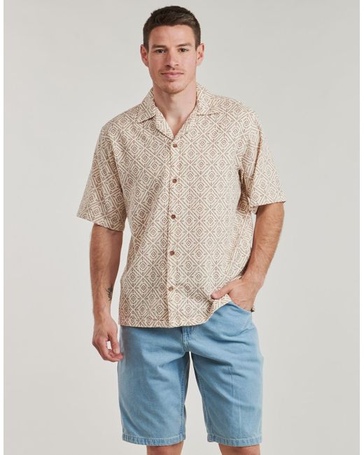 Jack & Jones Natural Short Sleeved Shirt Jprbluvincent for men