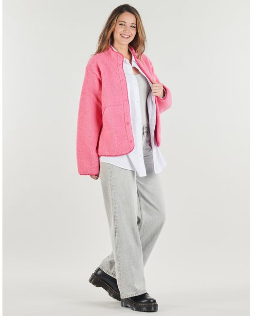 JJXX Pink Fleece Jacket Jxvera Teddy Jacket