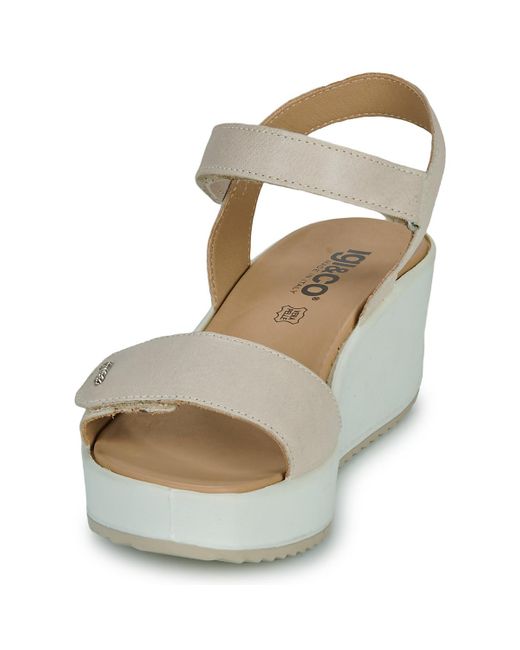 Igi&co Metallic Wedge Sandals D.candy