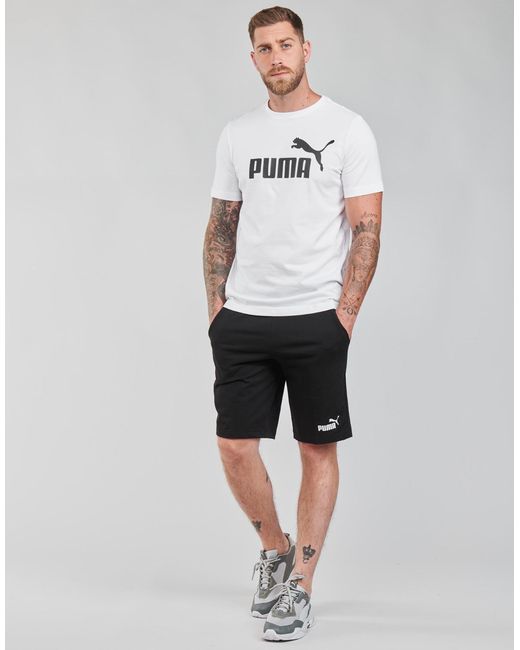 PUMA Black Ess Jersey Short Shorts for men