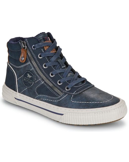 Mustang Blue Shoes (high-top Trainers) Masha for men