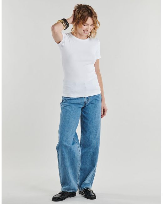JJXX Blue T Shirt Jxfrankie Str Ss Rib Tee