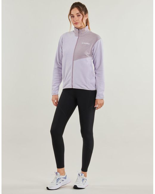 Adidas Purple Fleece Jacket Multi Full-zip Fleece Jacket