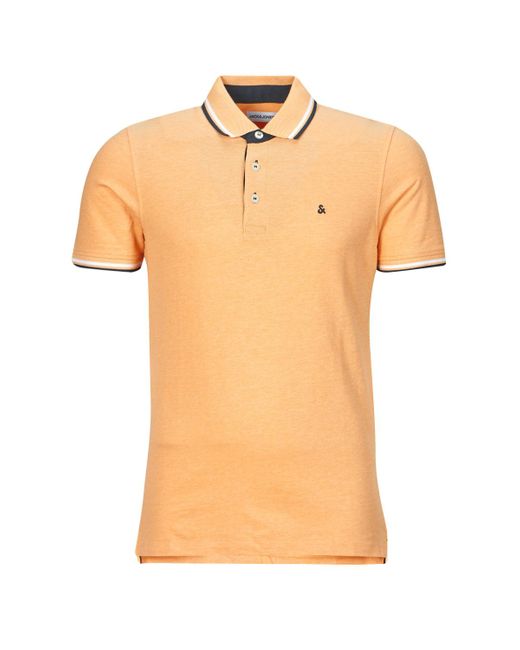Jack & Jones Orange Polo Shirt Jjepaulos Polo Ss for men