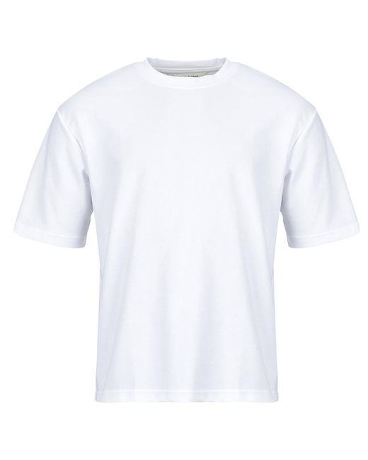 SELECTED White T Shirt Slhlooseoscar Ss O-neck Tee for men