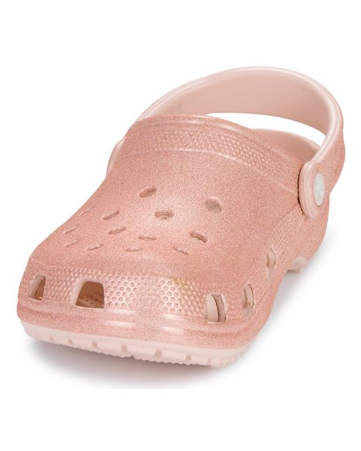 CROCSTM Pink Clogs (shoes) Classic Glitter Clog