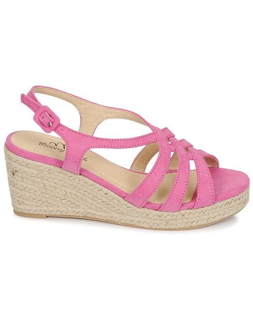 Moony Mood Pink Wedge Sandals Onice